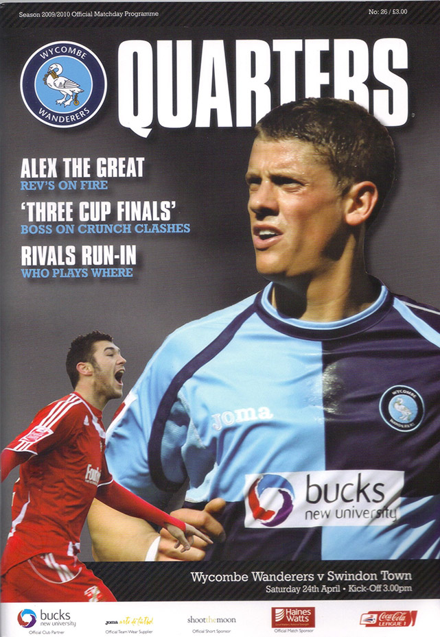 <b>Saturday, April 24, 2010</b><br />vs. Wycombe Wanderers (Away)